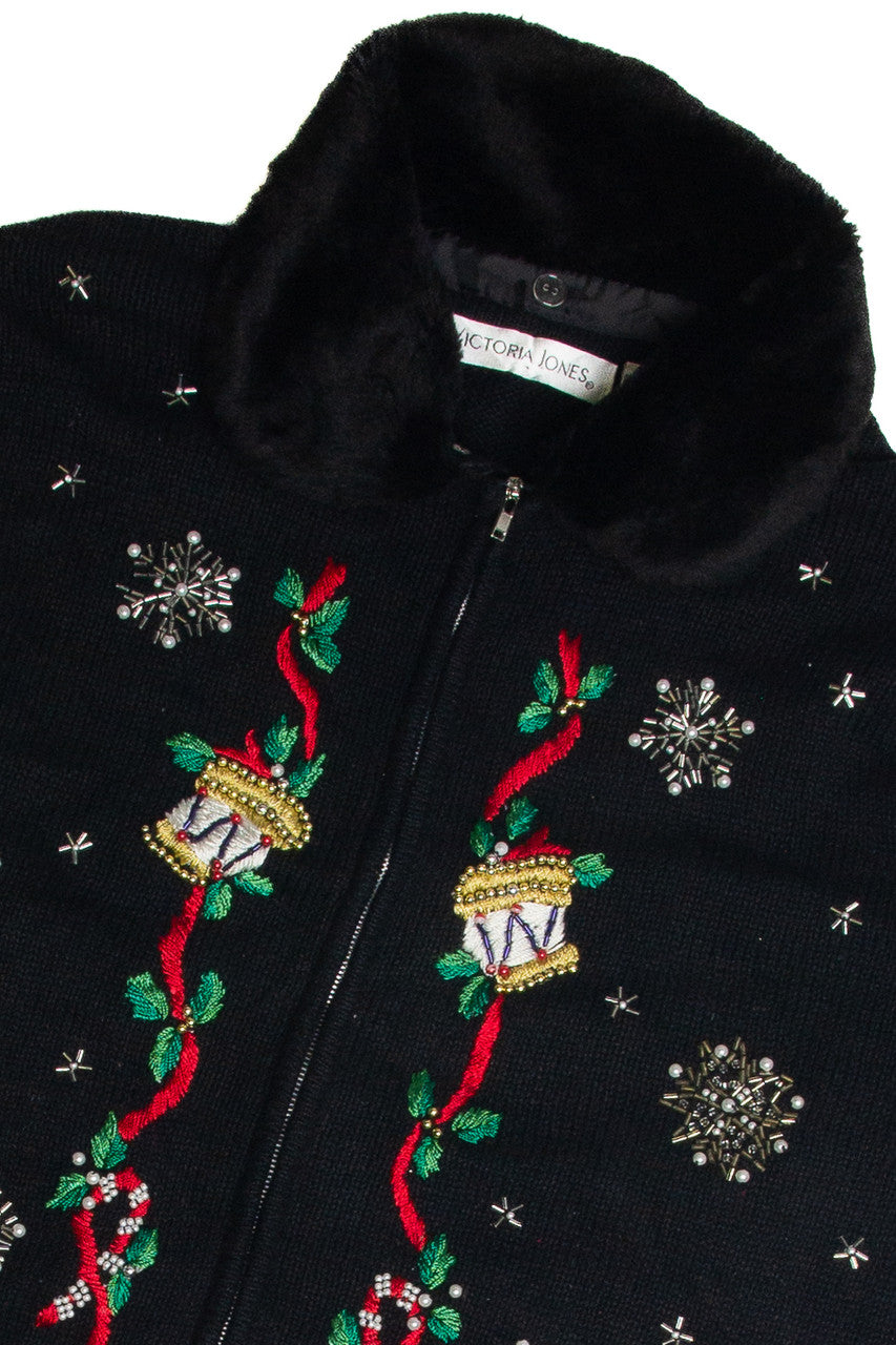 Vintage Black Ugly Christmas Cardigan 60924