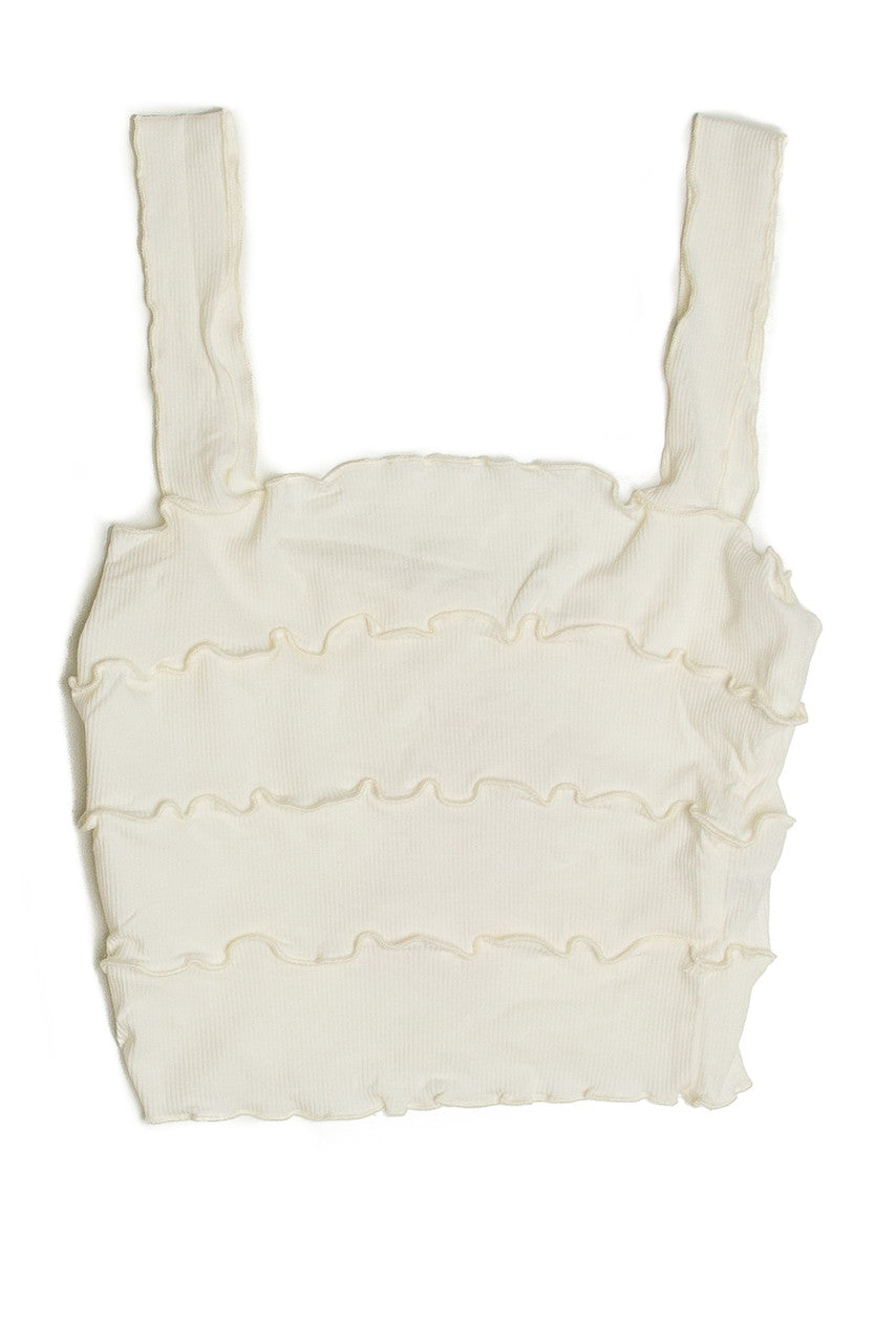 Vanilla Tiered Crop Tank