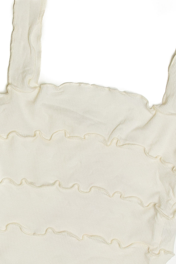 Vanilla Tiered Crop Tank