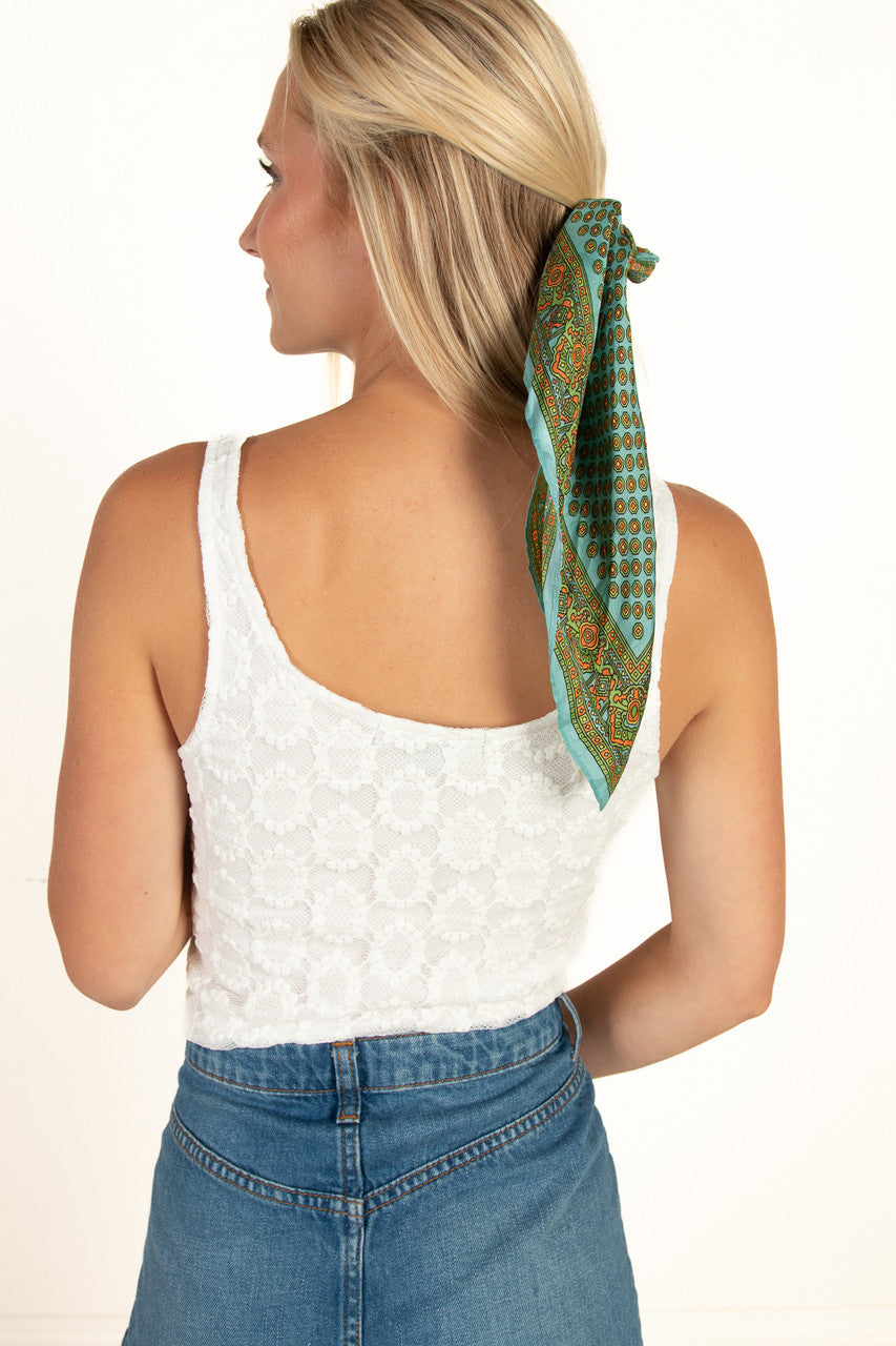 White Lace Up Bustier Top