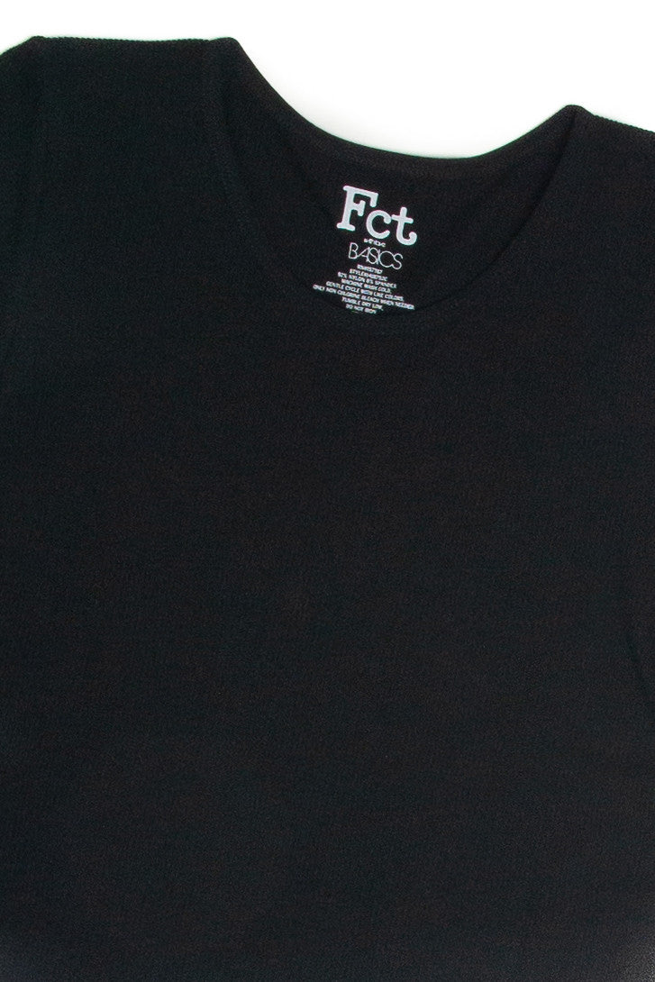 Black Seamless Crew Neck Shirt