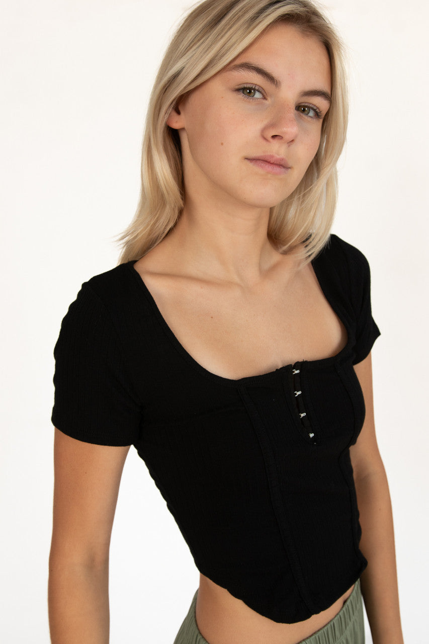 Black Hook and Eye Shirt