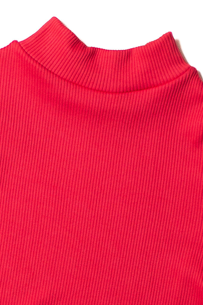 Seamless Short Sleeve Mock Neck Top