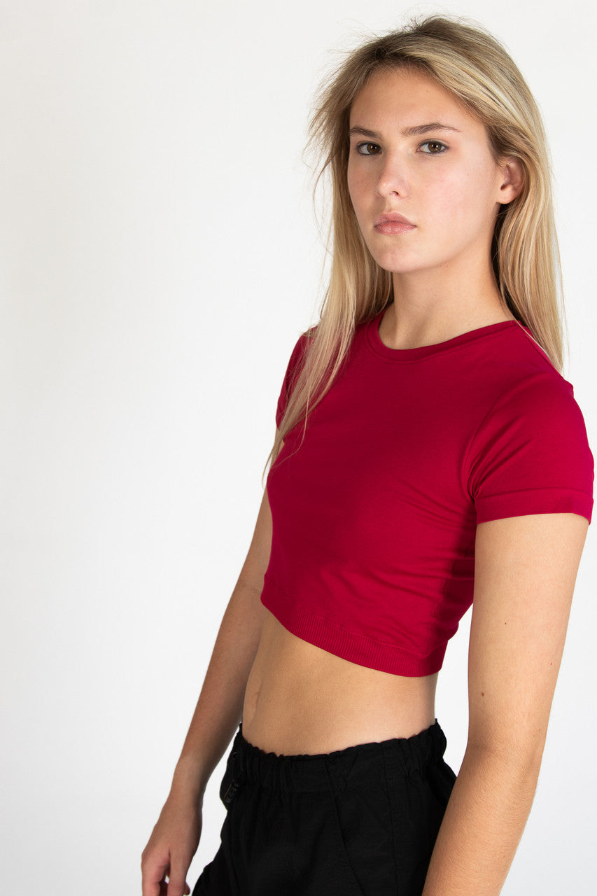 Double Layer Crop Tee