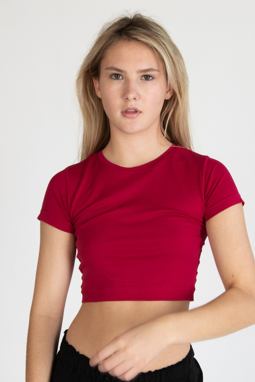 Double Layer Crop Tee