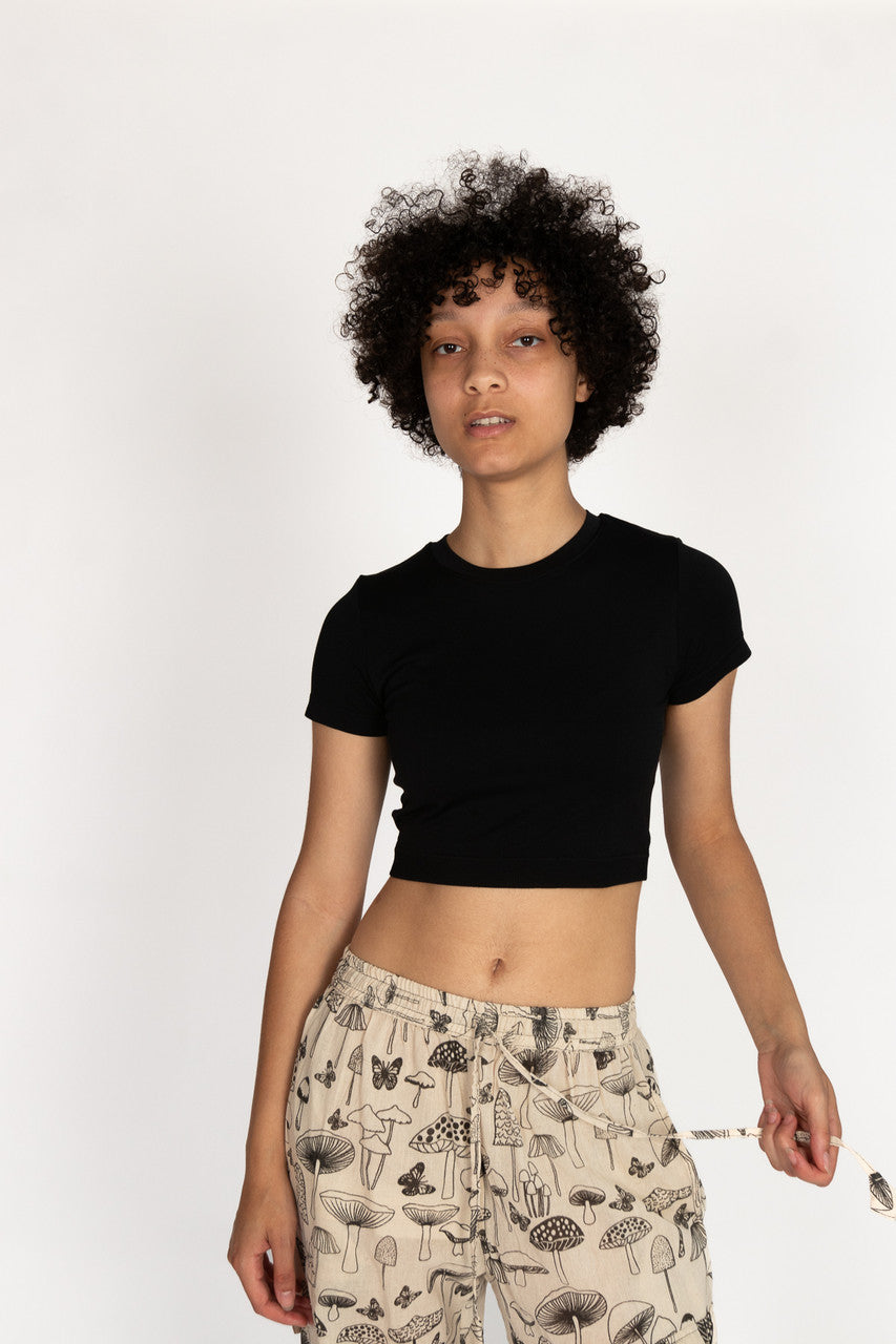 Double Layer Crop Tee