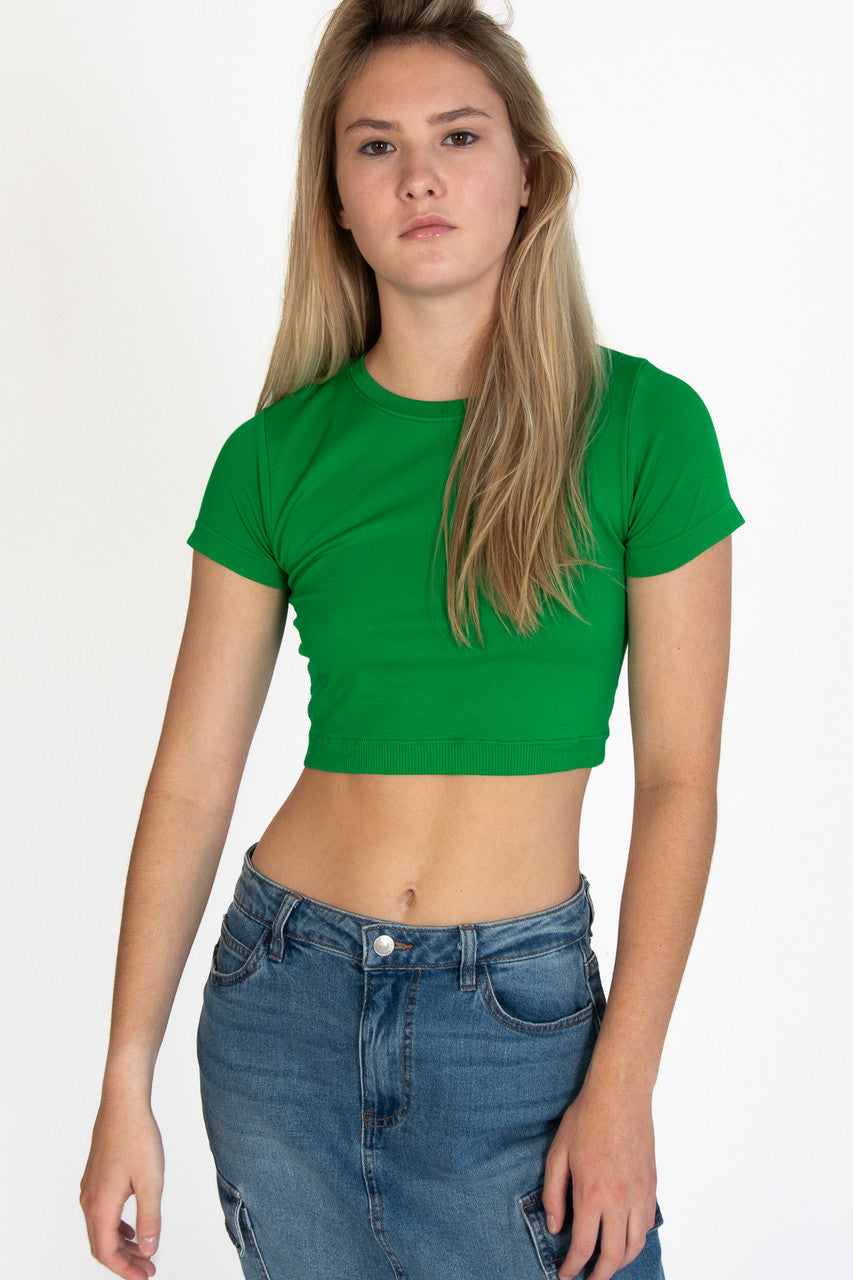 Double Layer Crop Tee