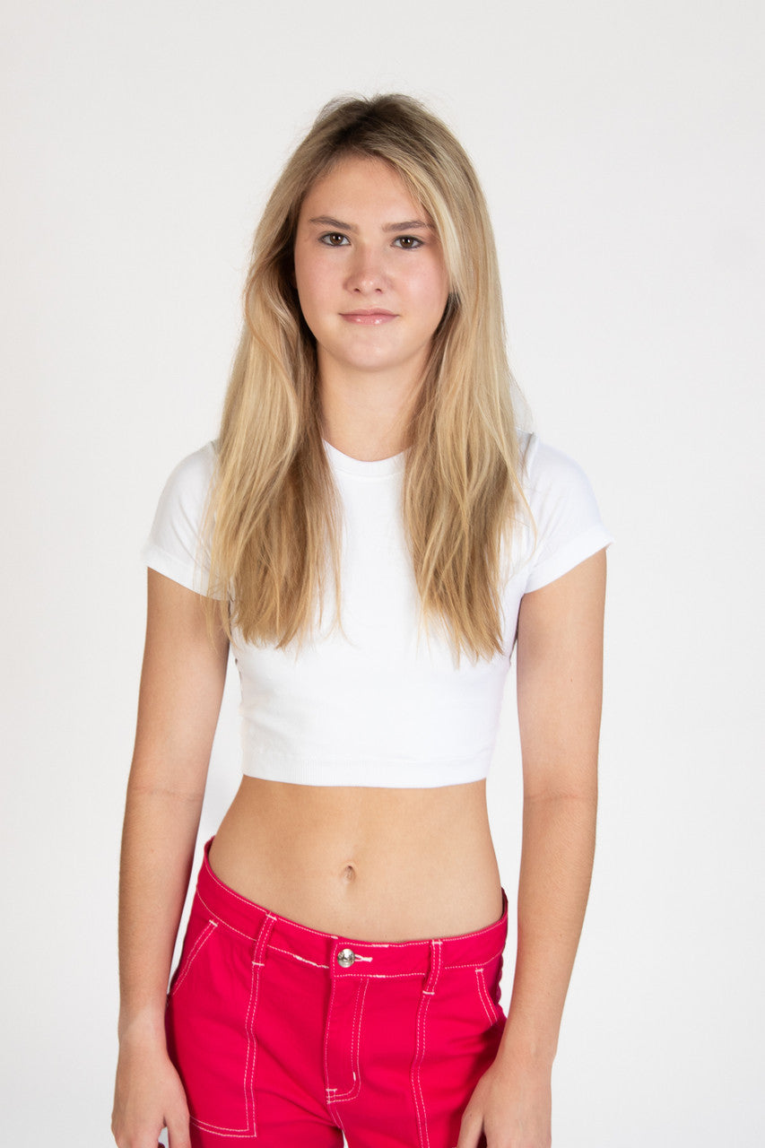 Double Layer Crop Tee