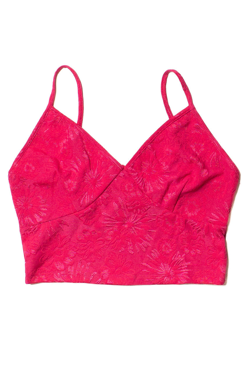 Fuchsia Jacquard Bustier Cami