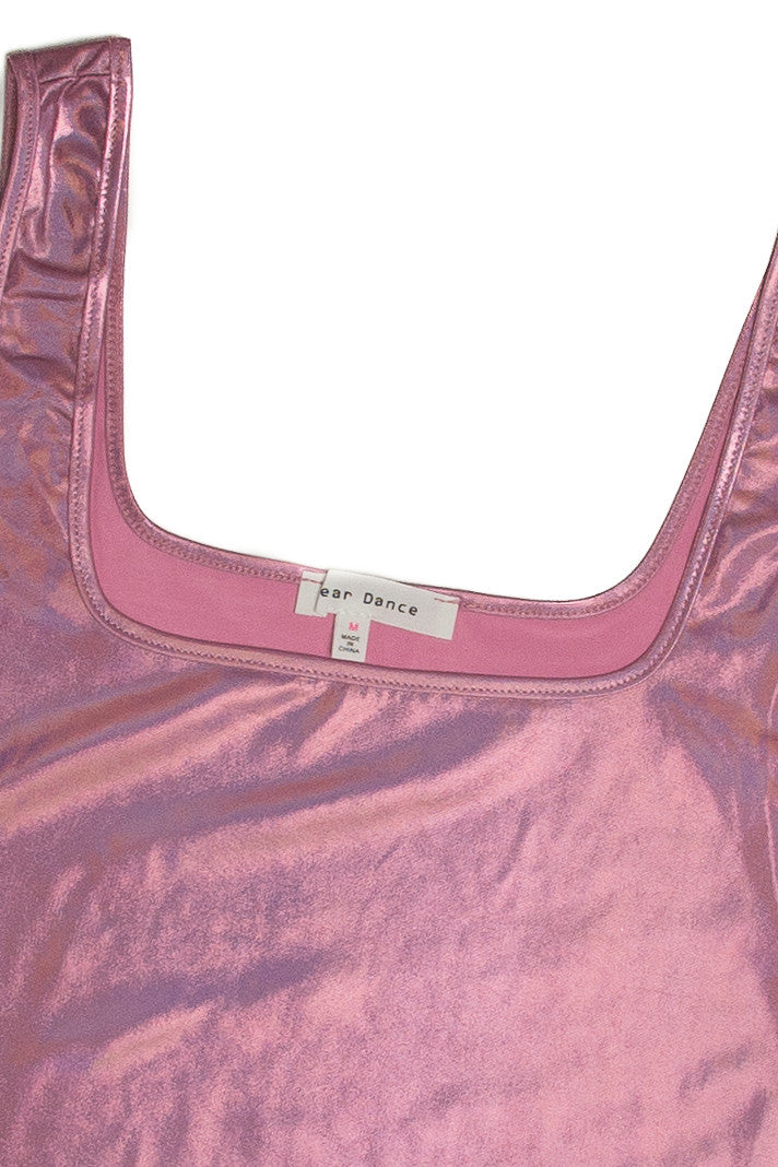 Light Pink Shiny Crop Tank