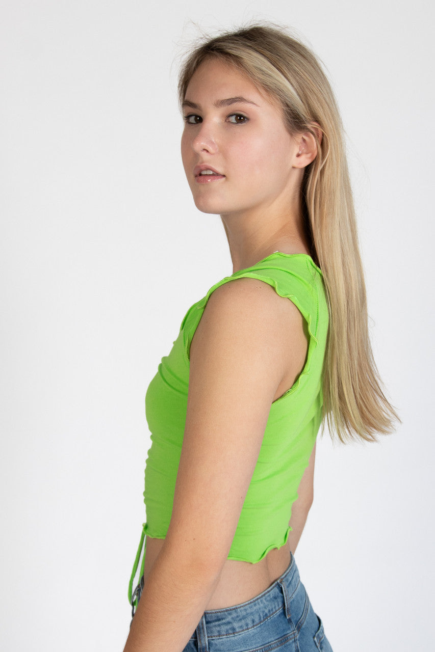 Green Apple Center Ruched Tee