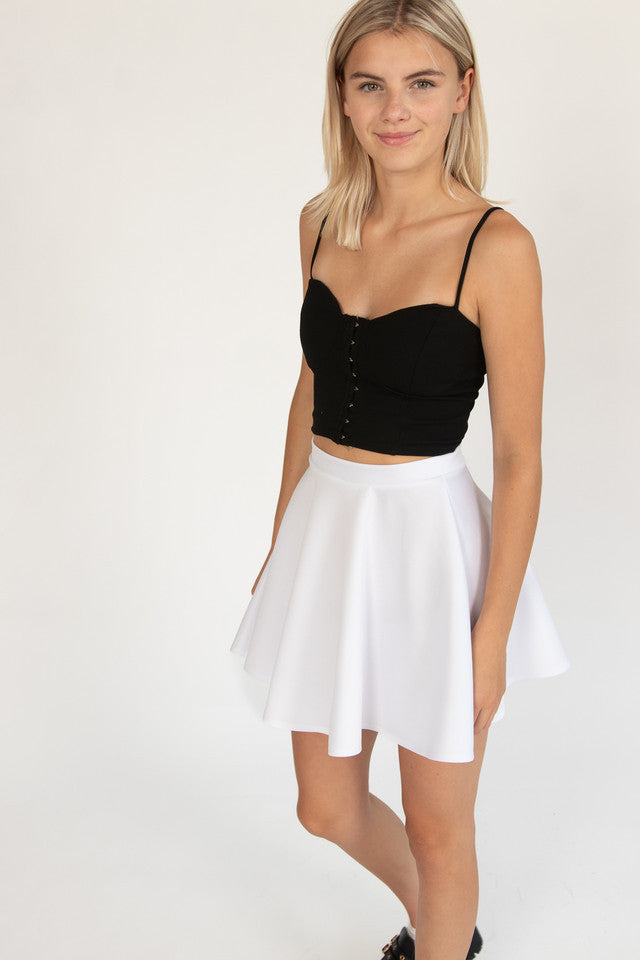 Hook & Eye Bustier Crop Top