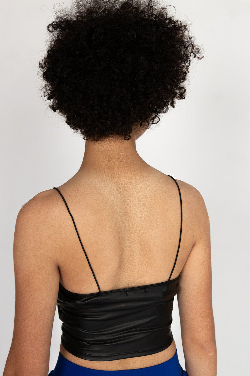 Pleather Cropped Tank