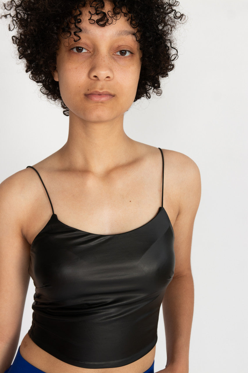 Pleather Cropped Tank