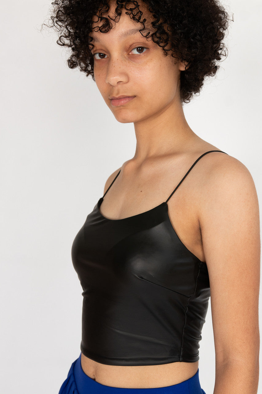 Pleather Cropped Tank