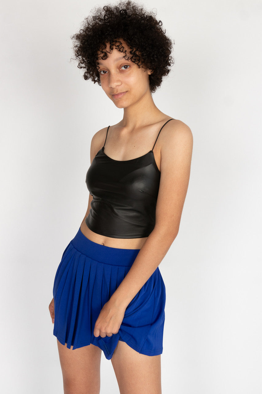 Pleather Cropped Tank