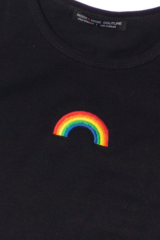 Embroidered Rainbow Tank Top