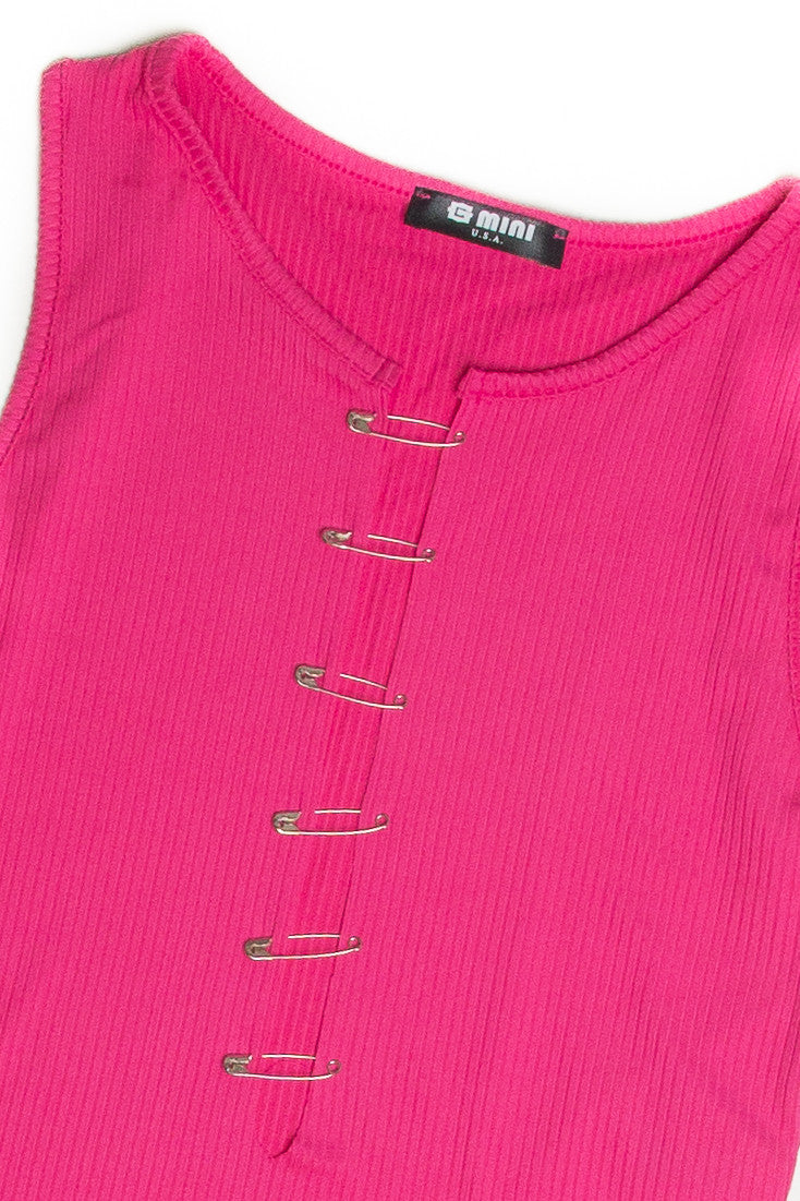 Pink Safety Pin Tank