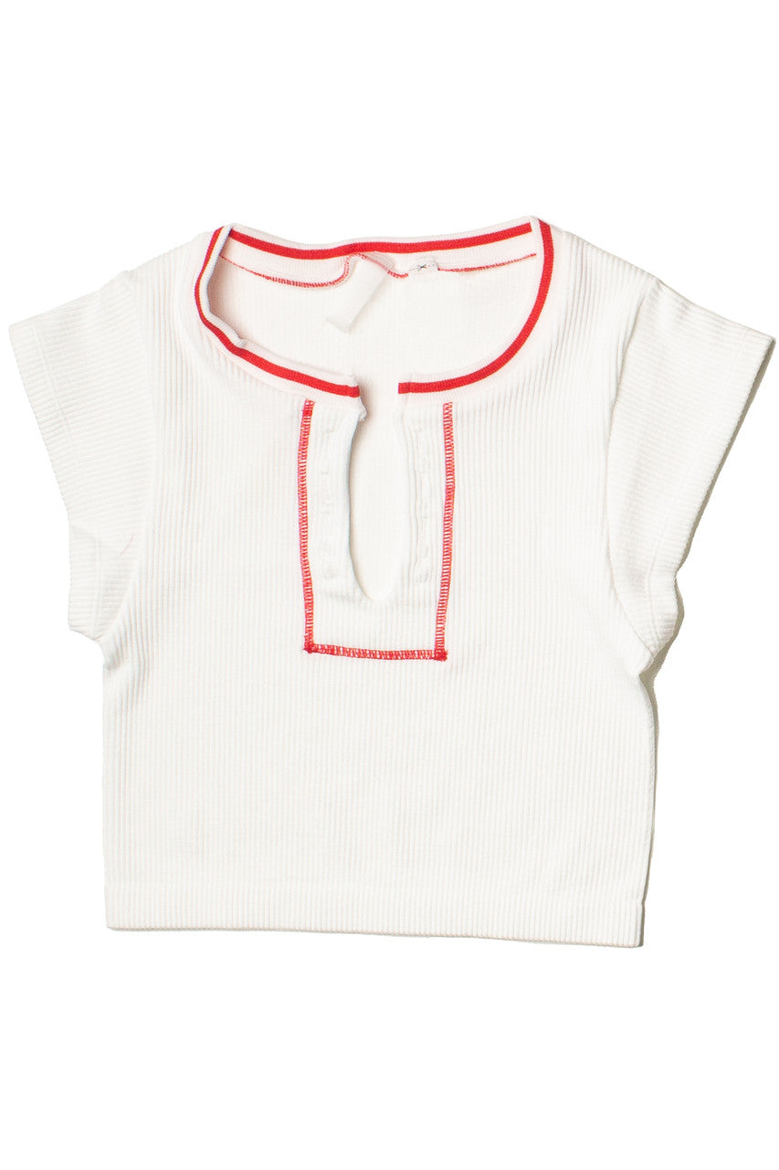 Sporty Notch Neck Seamless Tee