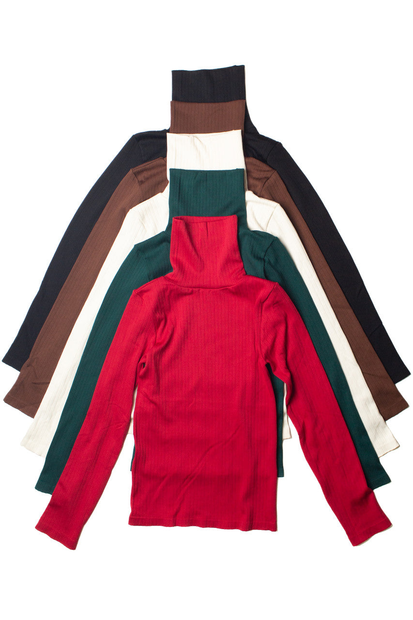 Seamless Ribbed Turtleneck
