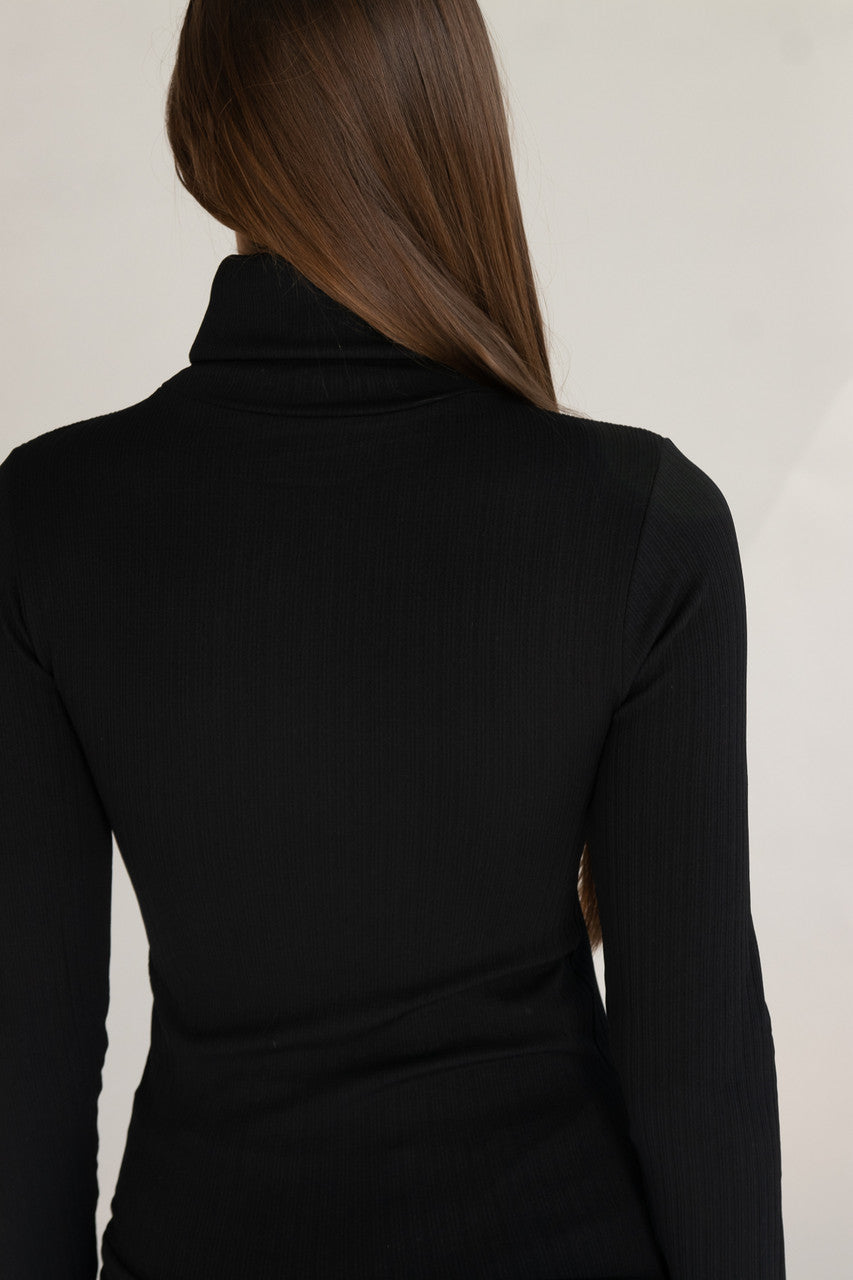 Seamless Ribbed Turtleneck