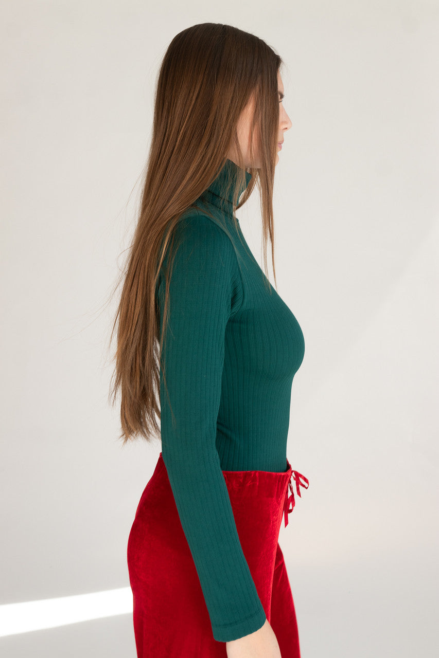 Seamless Ribbed Turtleneck