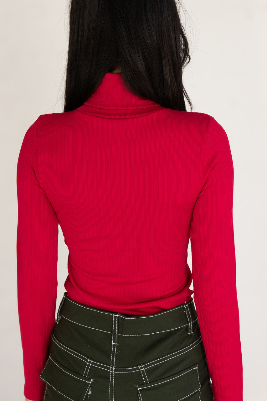 Seamless Ribbed Turtleneck