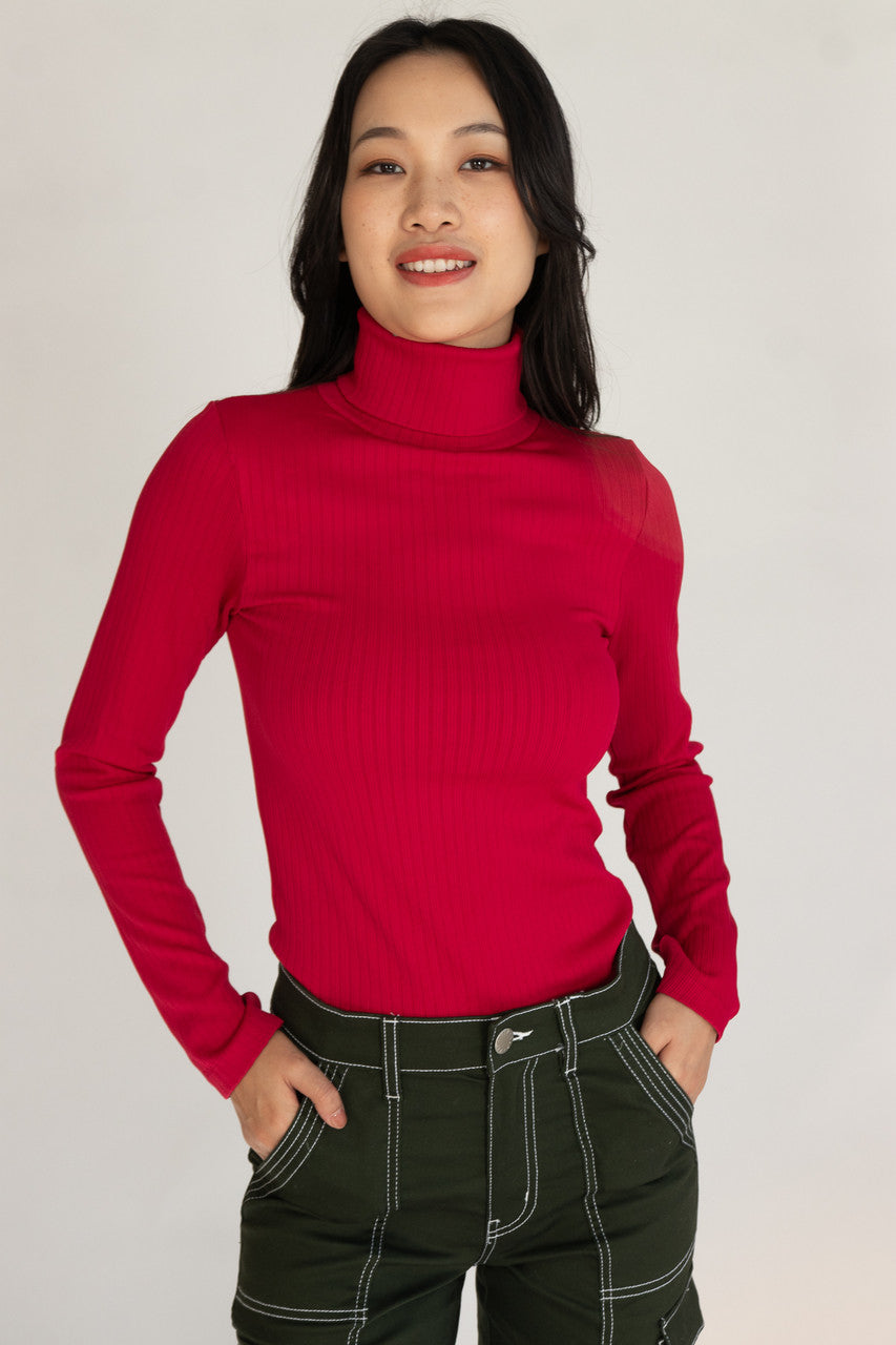 Seamless Ribbed Turtleneck
