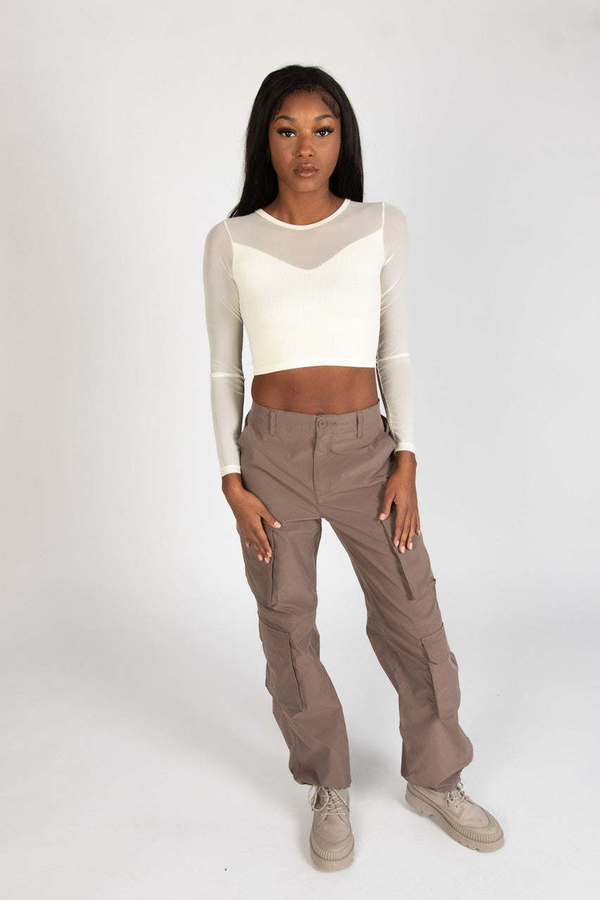 Illusion Mesh Seamless Top