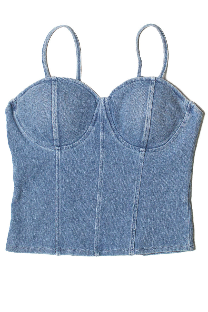 Denim Bustier Top