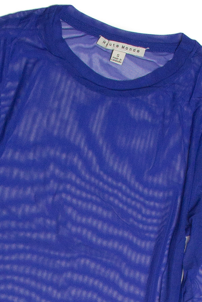 Royal Blue Mesh Long Sleeve