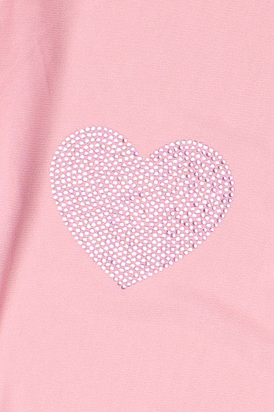 Crystal Hearts Mesh Long Sleeve Top