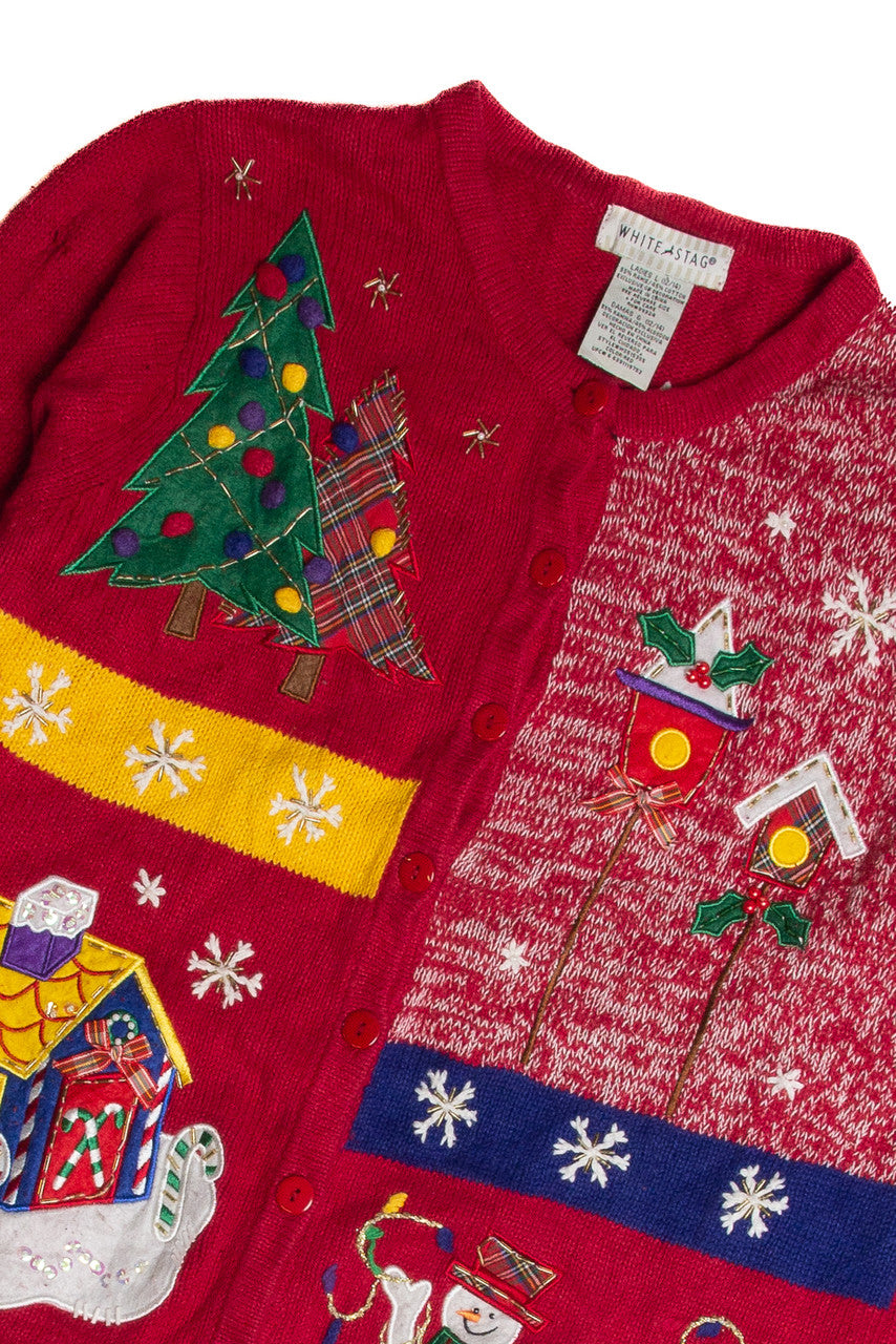 Vintage Red Ugly Christmas Cardigan 62867