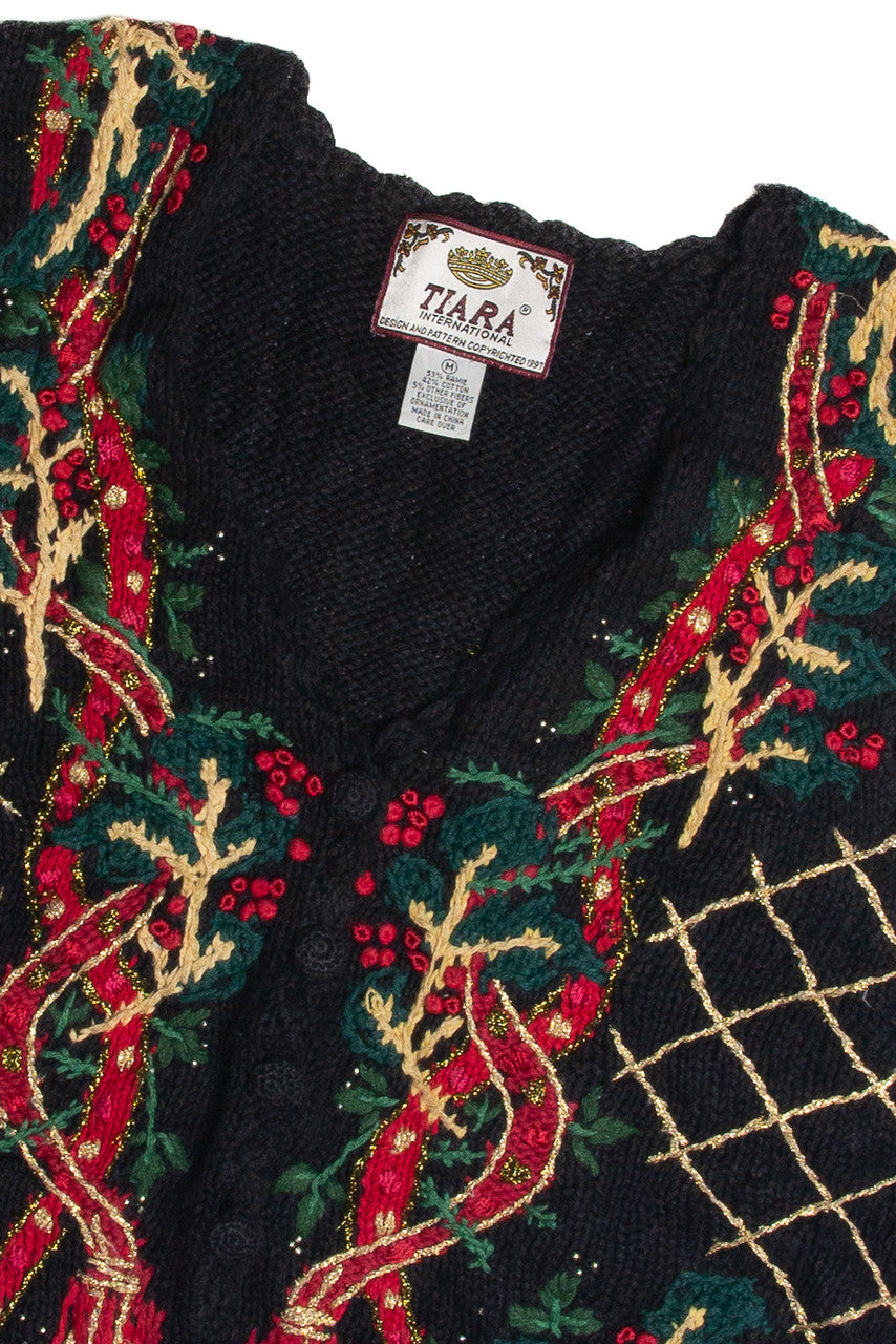 Vintage Black Ugly Christmas Vest 62283