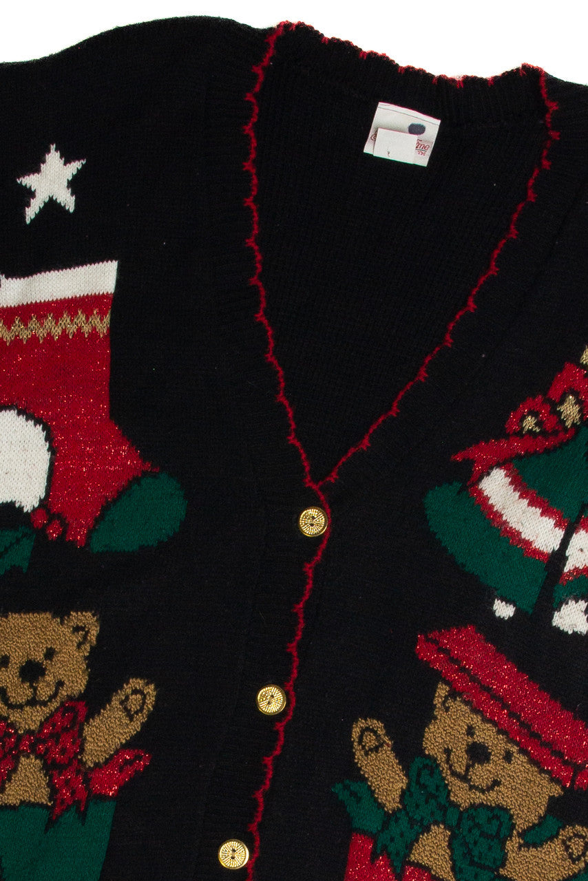Vintage Black Ugly Christmas Cardigan 62835