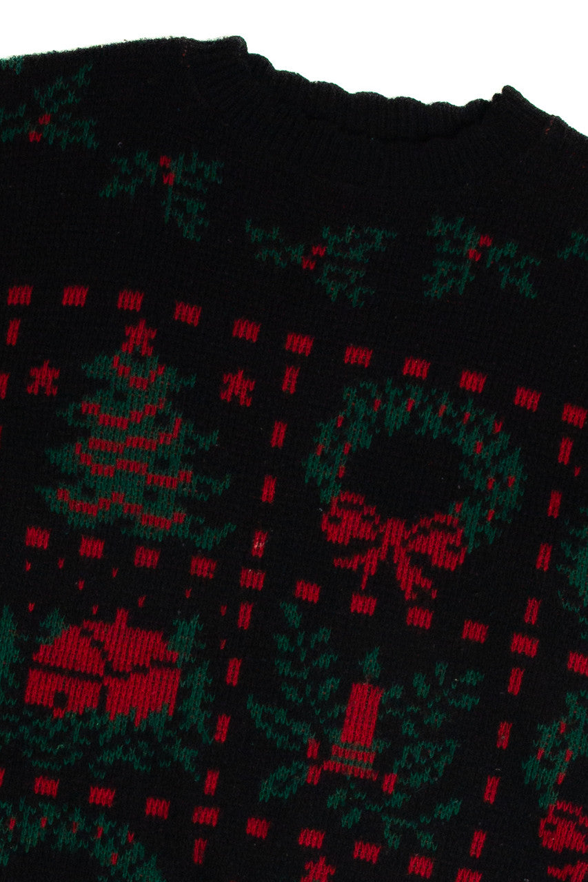 Vintage Black Ugly Christmas Sweater 62728