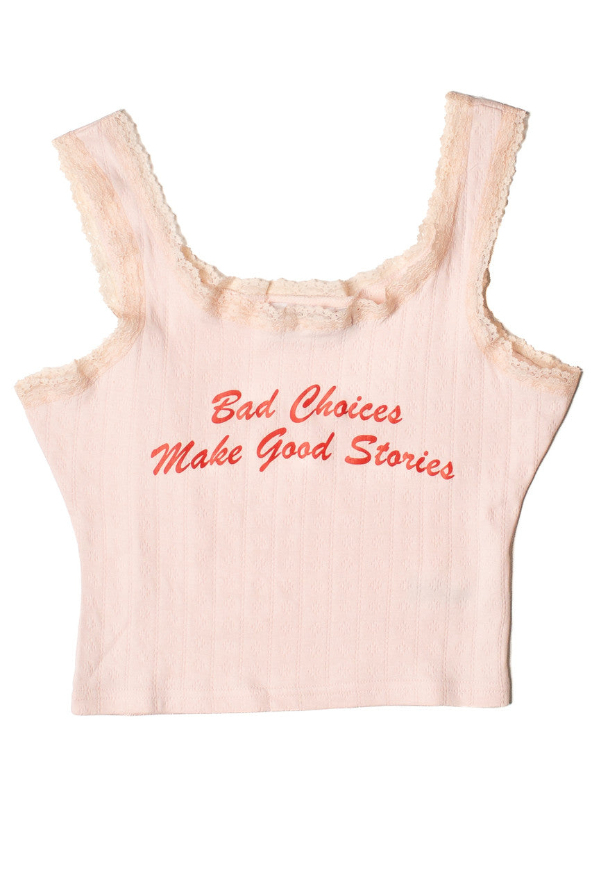 Bad Choices Lace Trim Tank