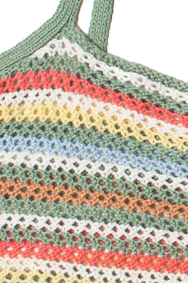 Side Lace Up Crochet Tank