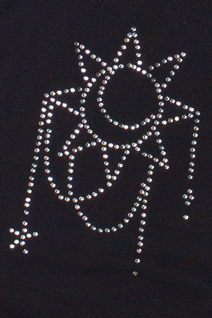 Celestial Rhinestone Side Ruched Tank