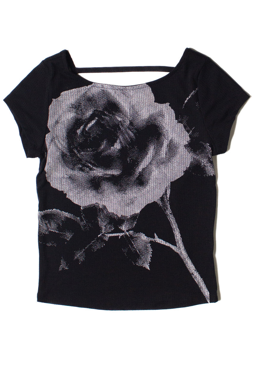 Open Back Halftone Graphic Tee