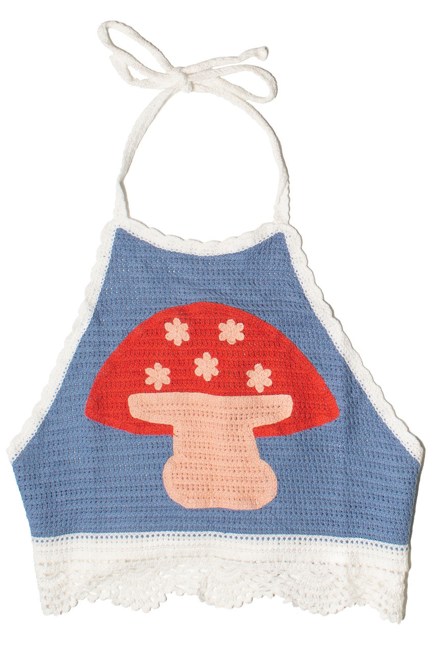 Crochet Mushroom Halter Top