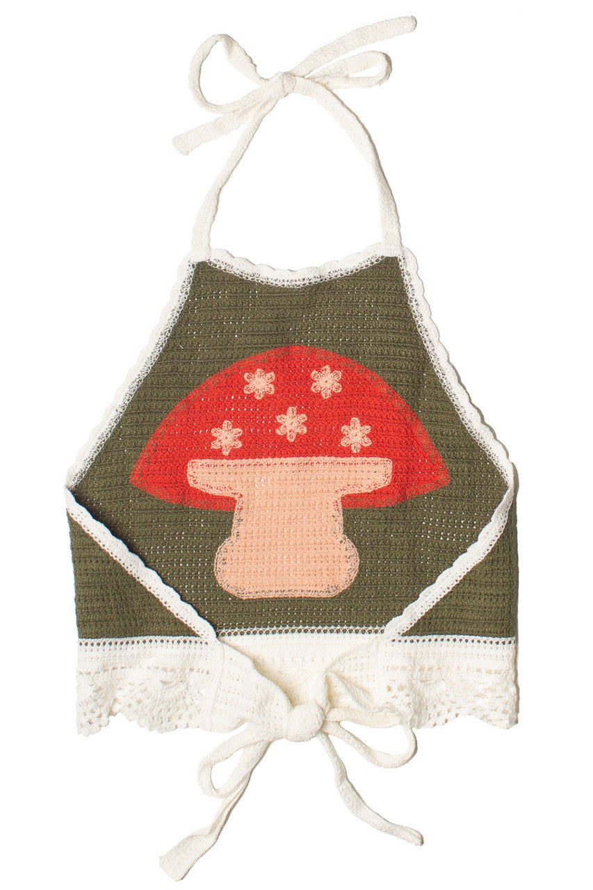 Crochet Mushroom Halter Top