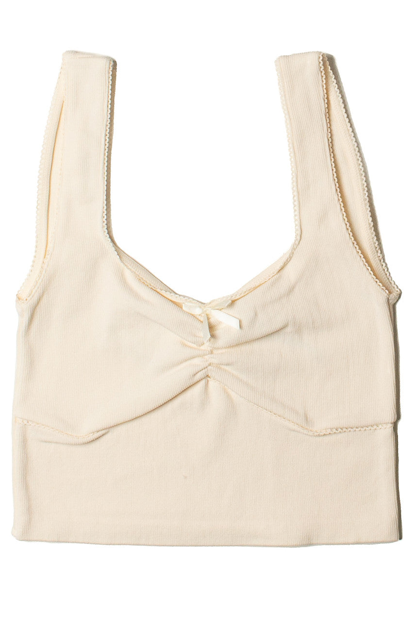 Ruched Bow Crop Tank