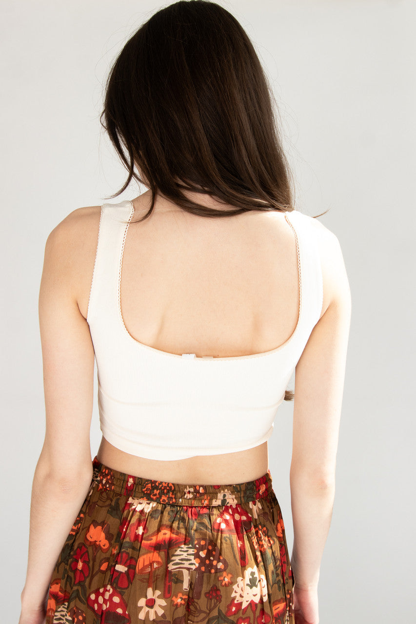 Ruched Bow Crop Tank