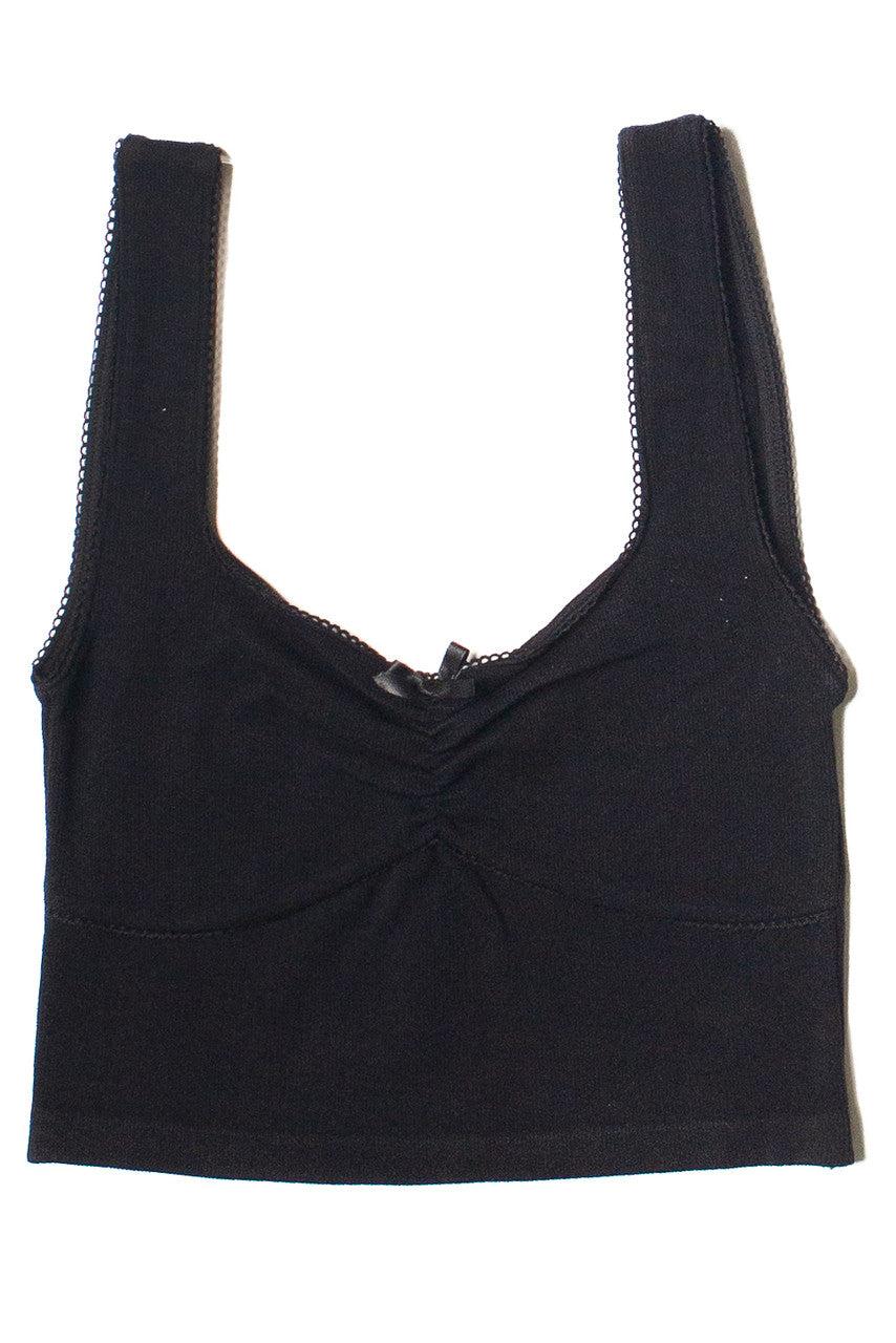 Ruched Bow Crop Tank
