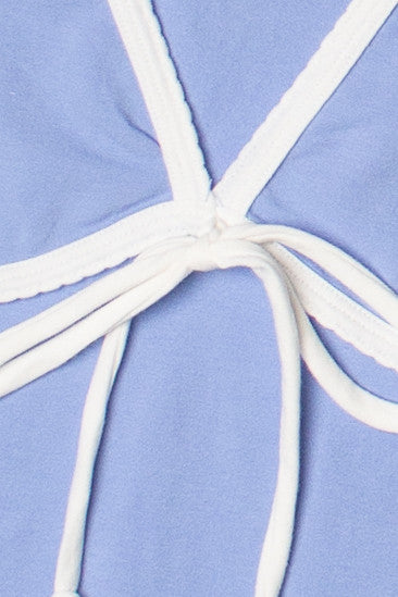 Tie Front Scallop Trim Tank Top