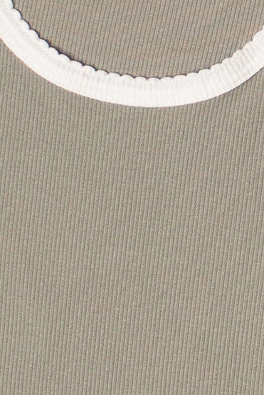 Scallop Edge Ringer Tee