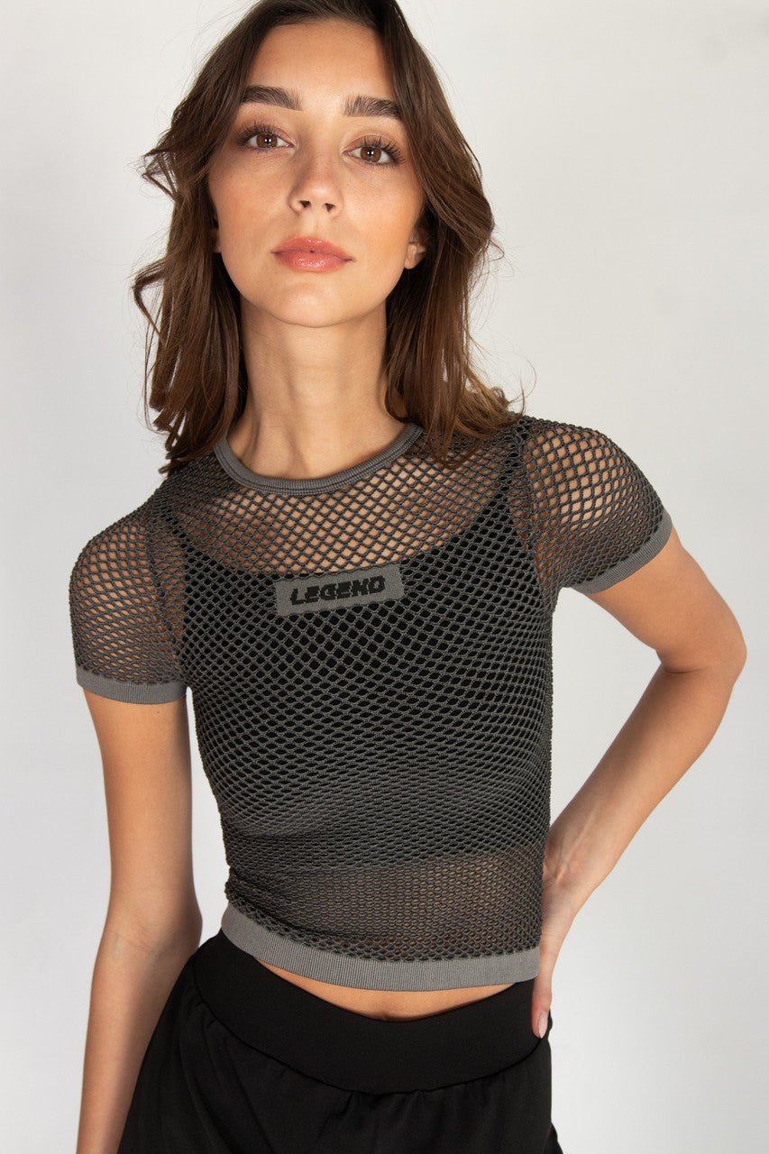 Seamless Stretchy Fishnet Legend Tee