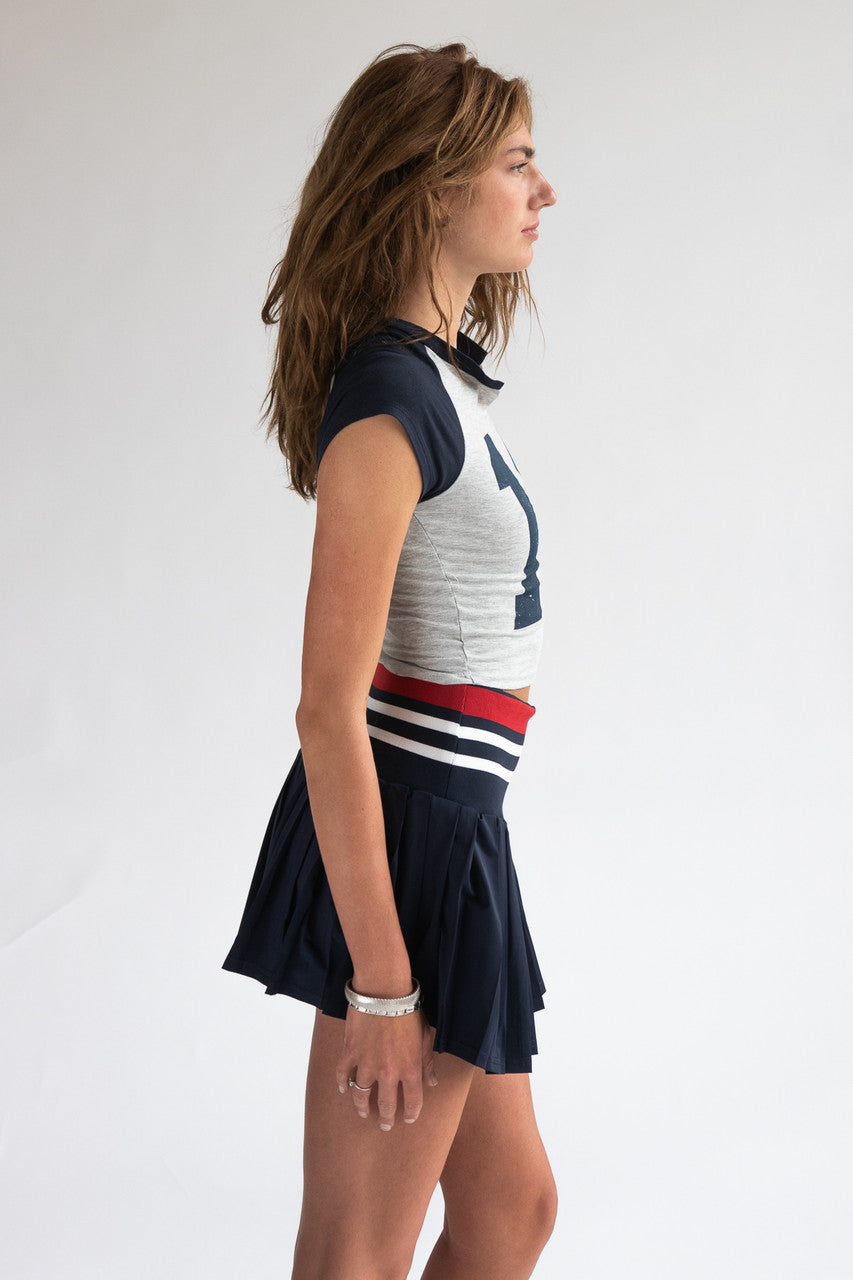 Notch Neck 14 Raglan Crop Tee