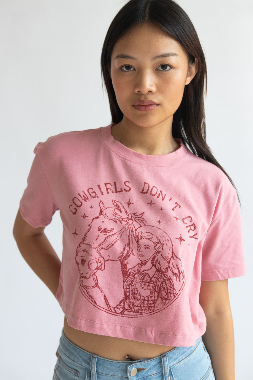 Cowgirls Don't Cry Crop Tee